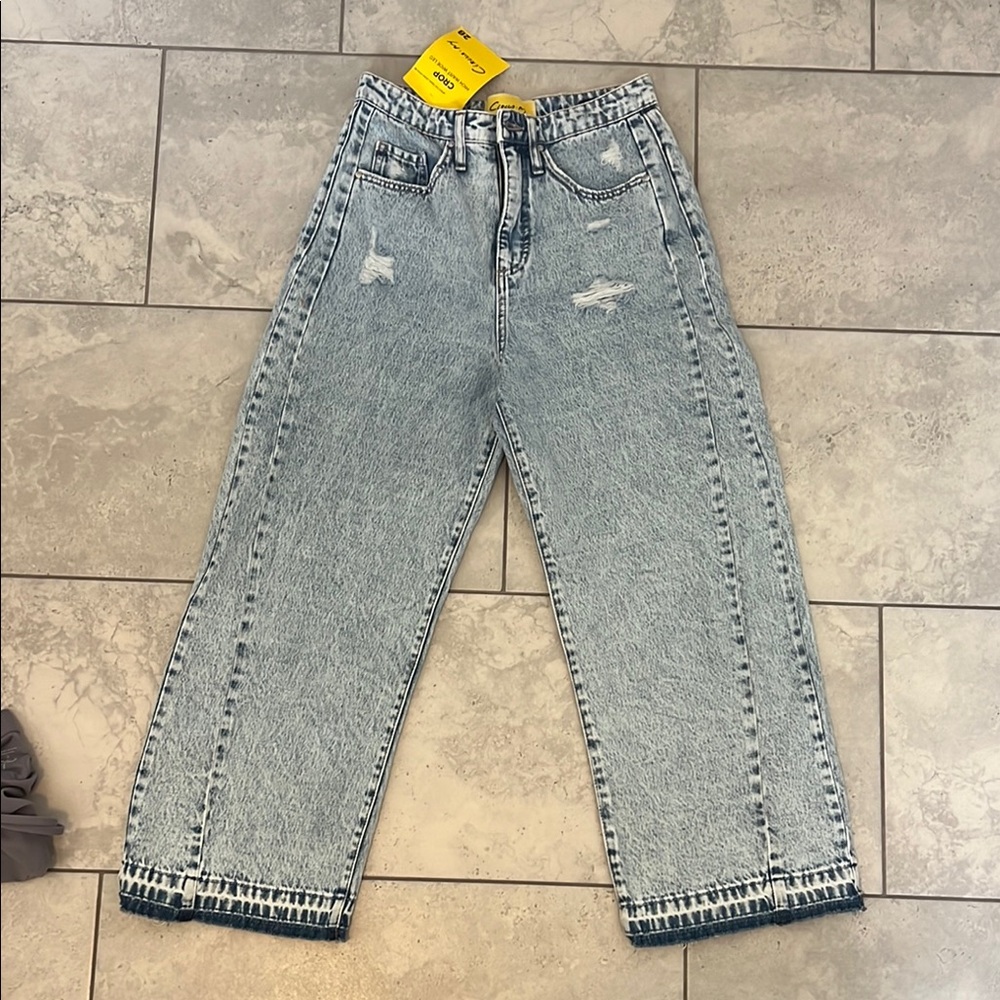 Women's Light Blue Distressed Jeans